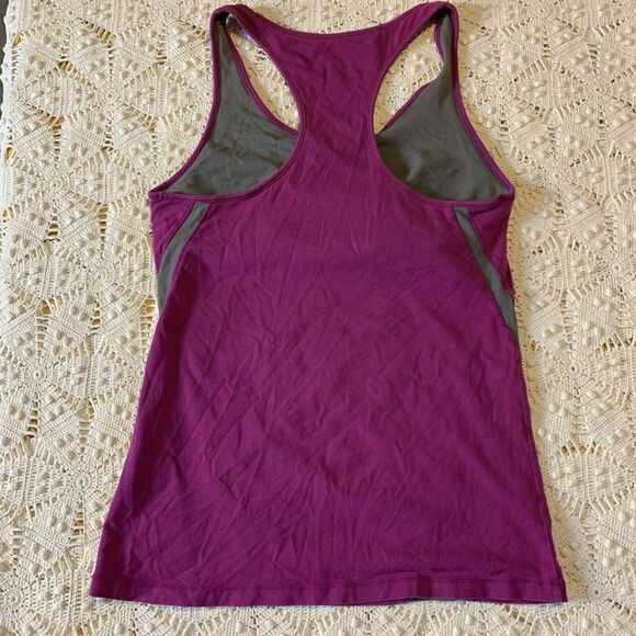 Joe Fresh (M) Workout Tank - Purple Gray Grey Racerback Stretch Shelf Bra - Picture 9 of 10